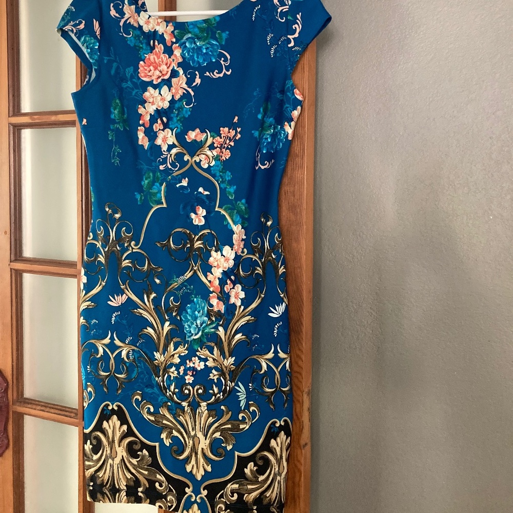 Blue casual or special occasion dress